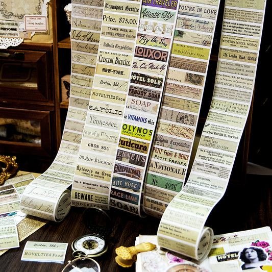 1 Roll Time Note Paper Sticker Tape