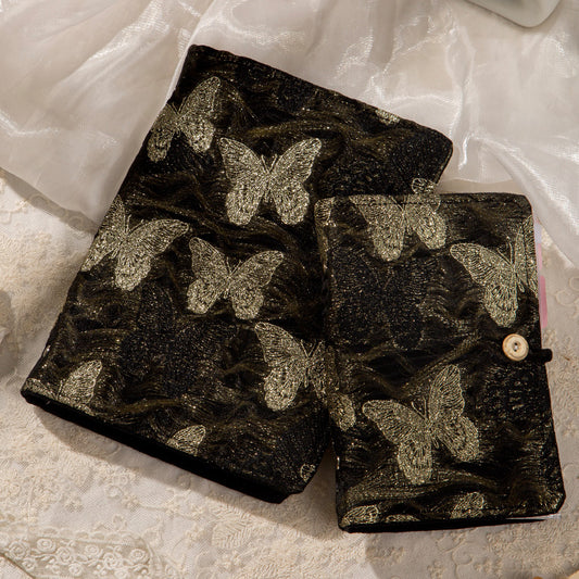 90 Sheets Embroidery Golden Butterfly Bullet Journal