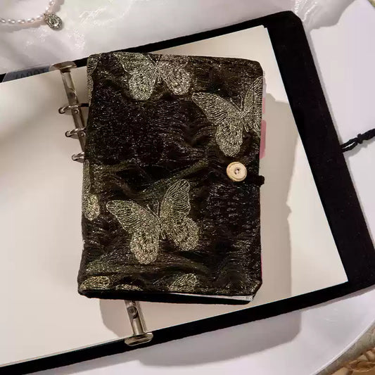 90 Sheets Embroidery Golden Butterfly Bullet Journal