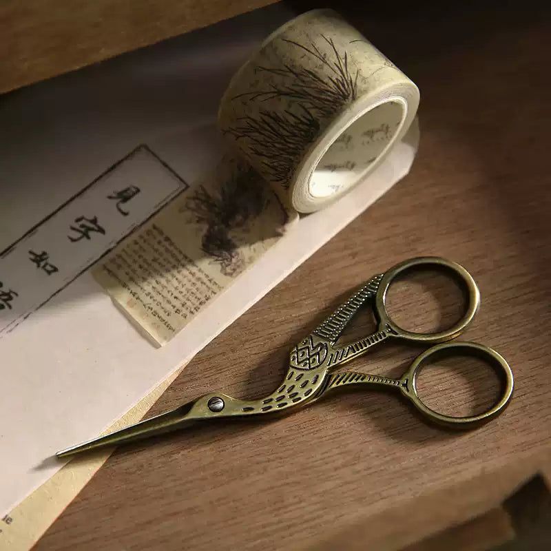 1 Pc Vintage Iron Crane Scissors