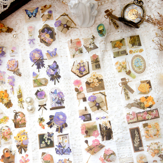 1 Roll Flower Letter Notebook Matte PET Tape
