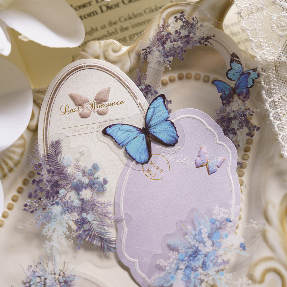 Lot de 20 autocollants en PET motif arche romantique