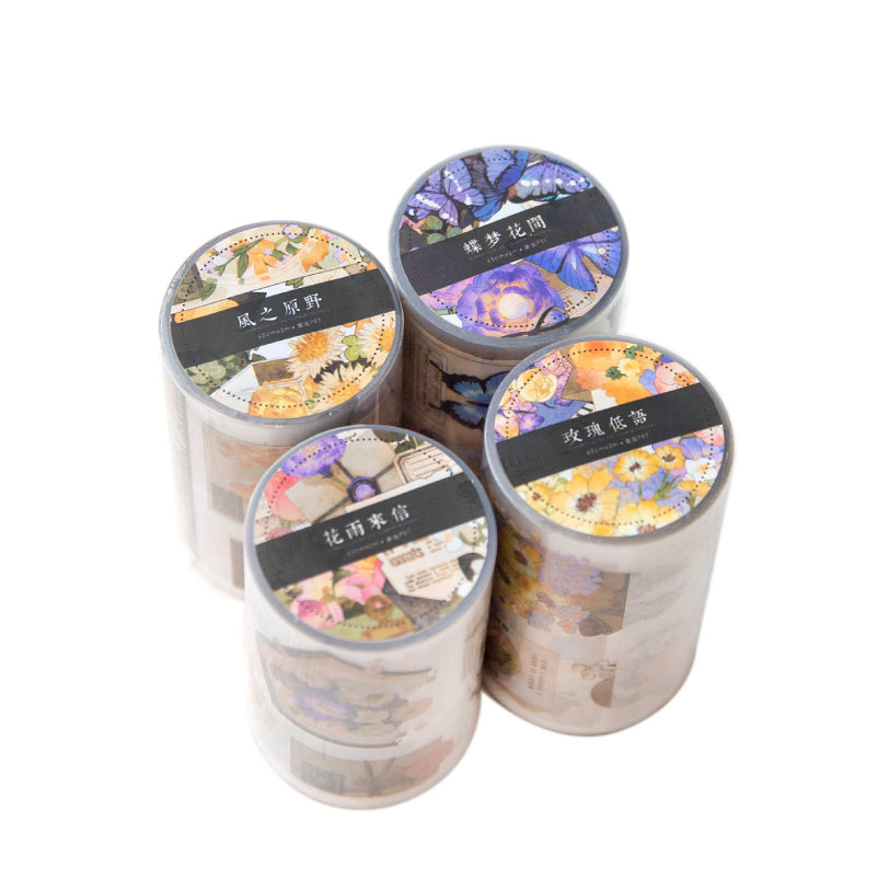 1 Roll Flower Letter Notebook Matte PET Tape