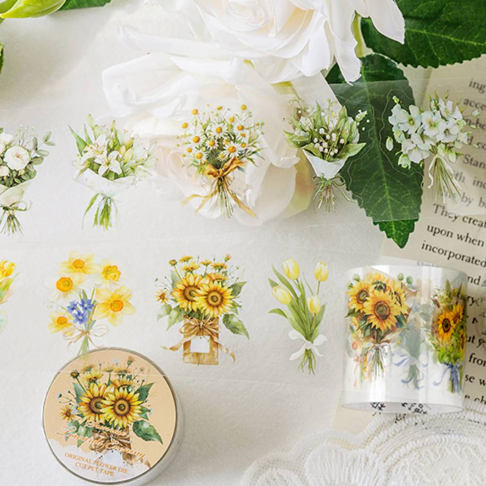 1 Roll Romantic Bouquet PET Tape