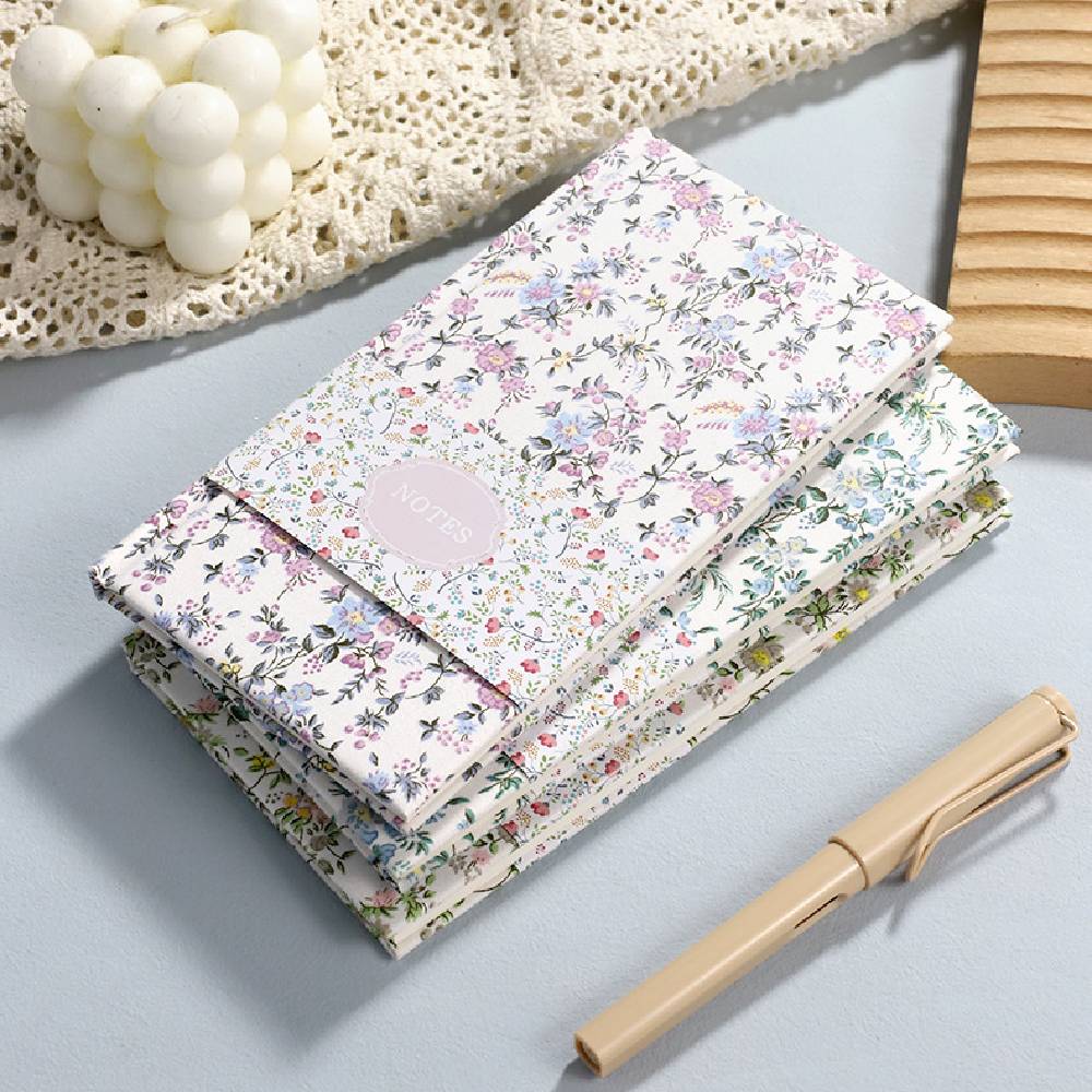 40 Sheets Country Floral Fabric Notebook
