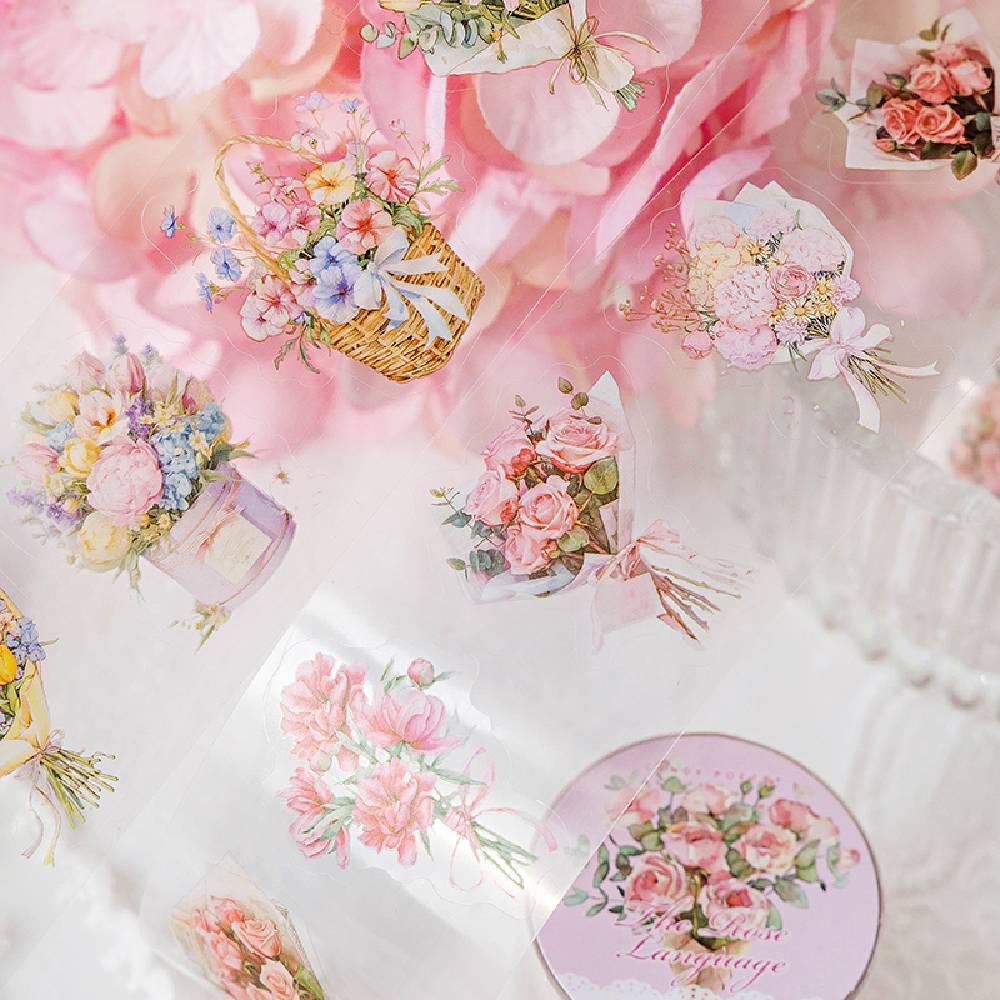 1 Roll Romantic Bouquet PET Tape