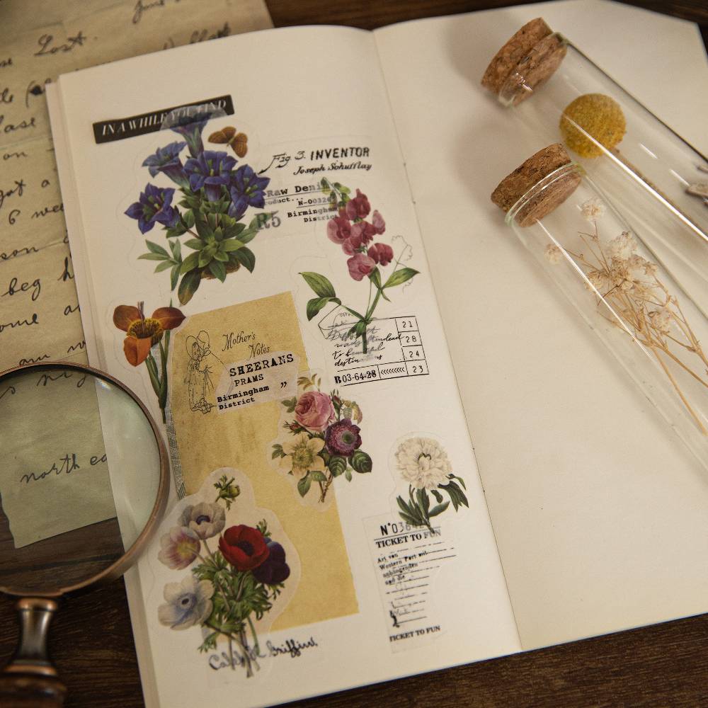 50 Pcs Natural Observation Room Paper Sticker Set