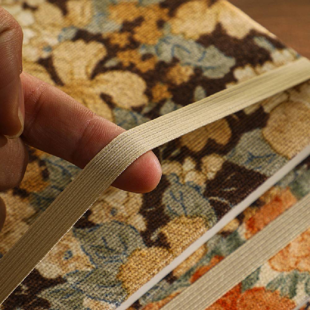 80 Sheets Retro Bloom Flower Corduroy Notebook