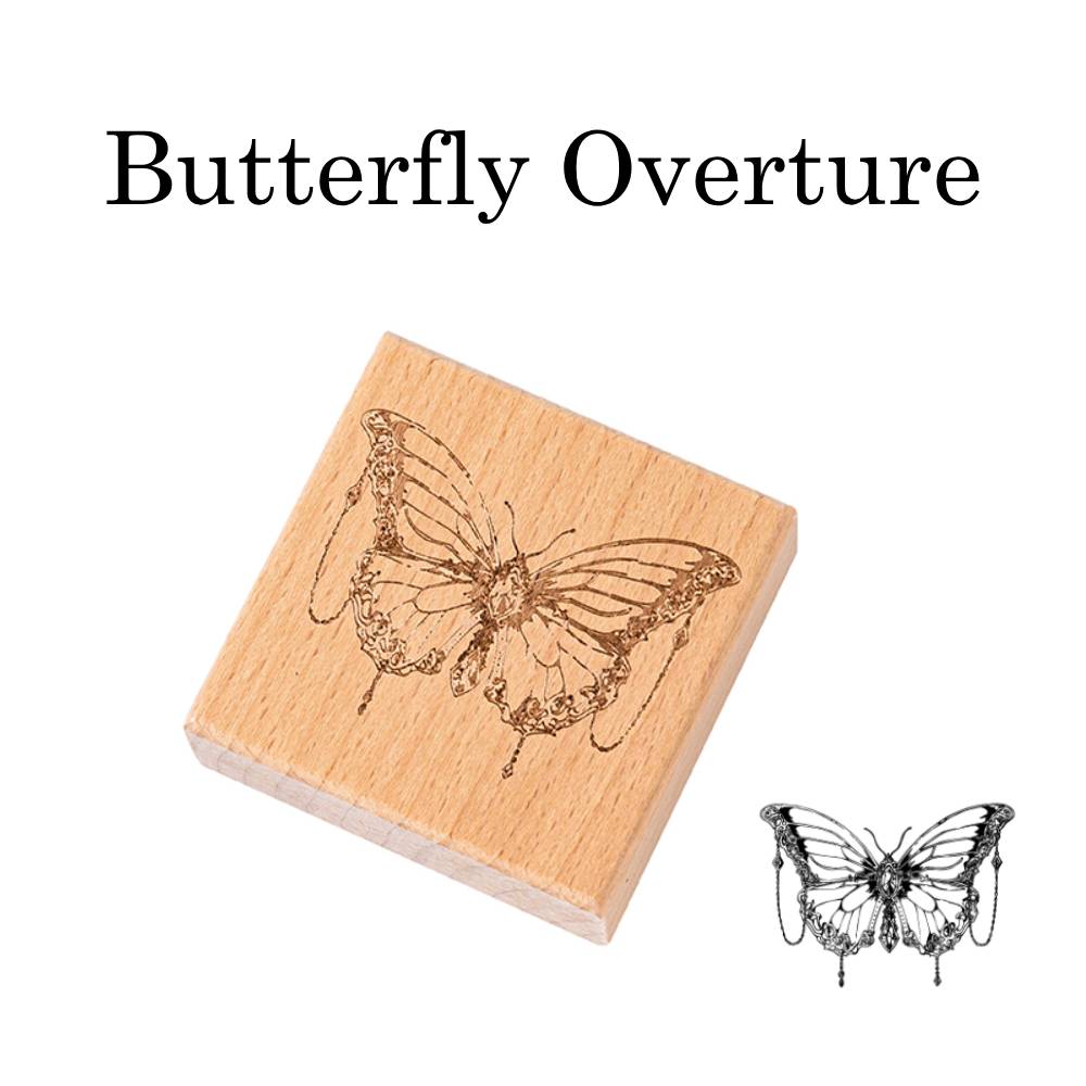 1 Pack All About Butterfly Wooden Rubber Stamp