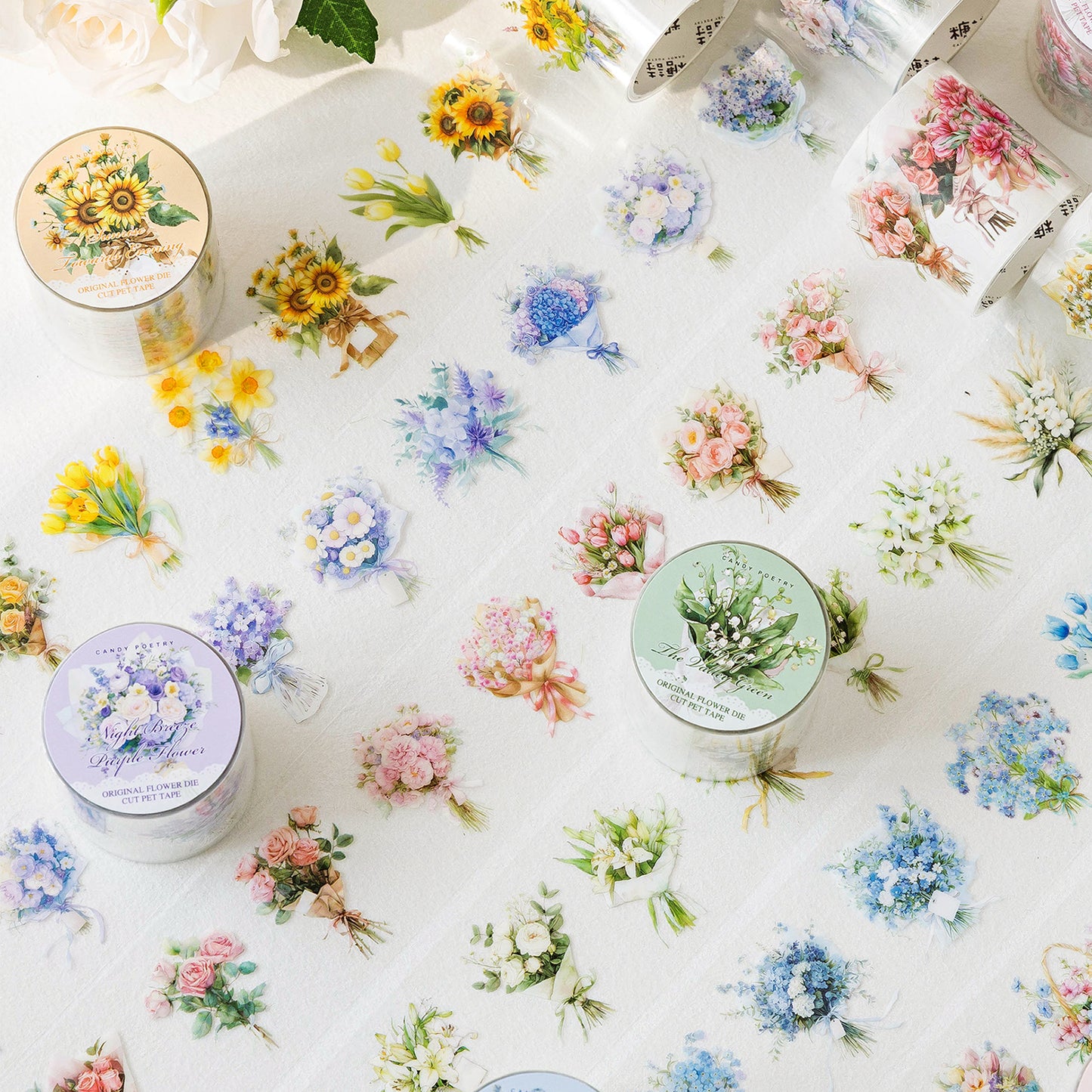 1 Roll Romantic Bouquet PET Tape