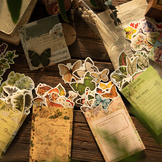 50 Pcs Natural Observation Room Paper Sticker Set