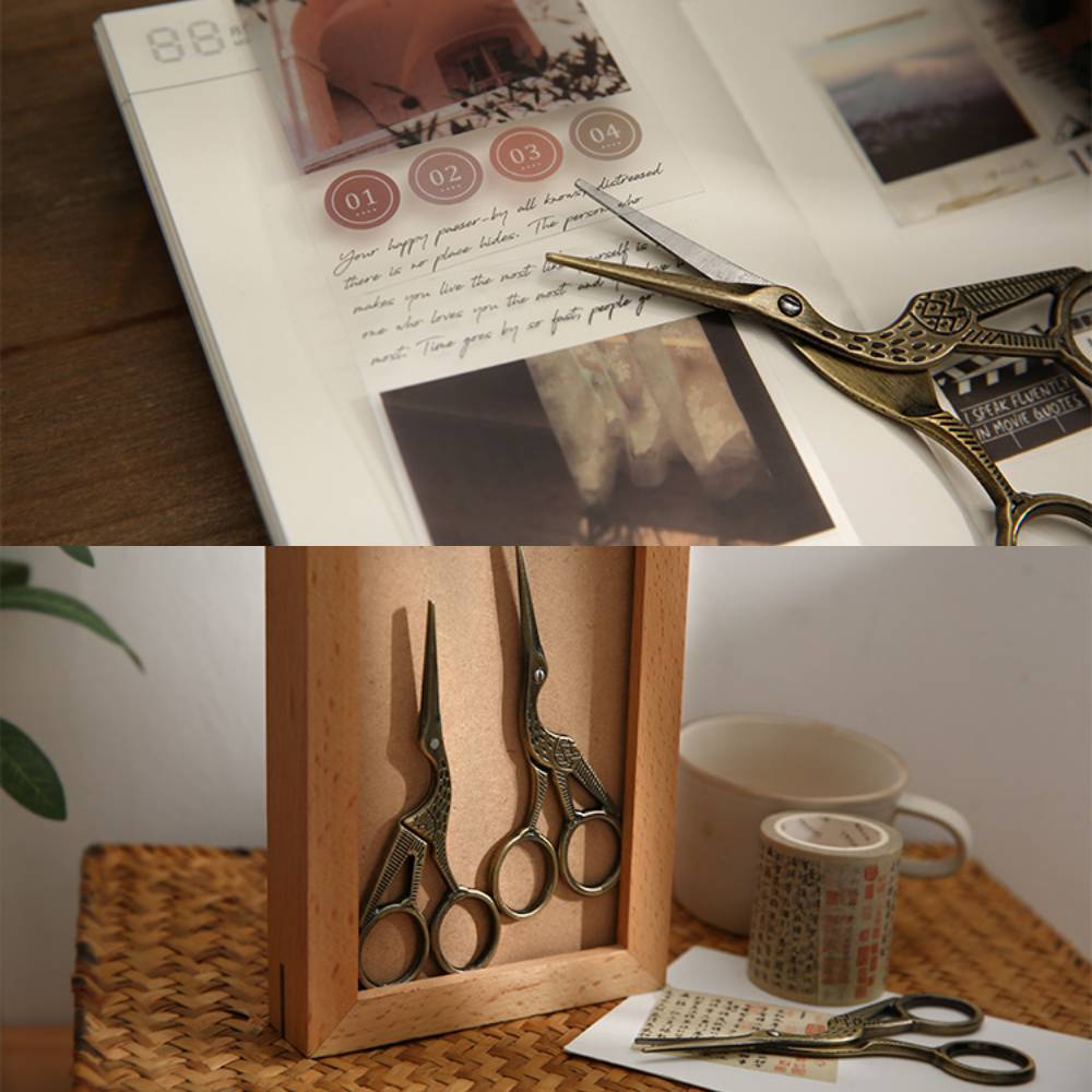 1 Pc Vintage Iron Crane Scissors