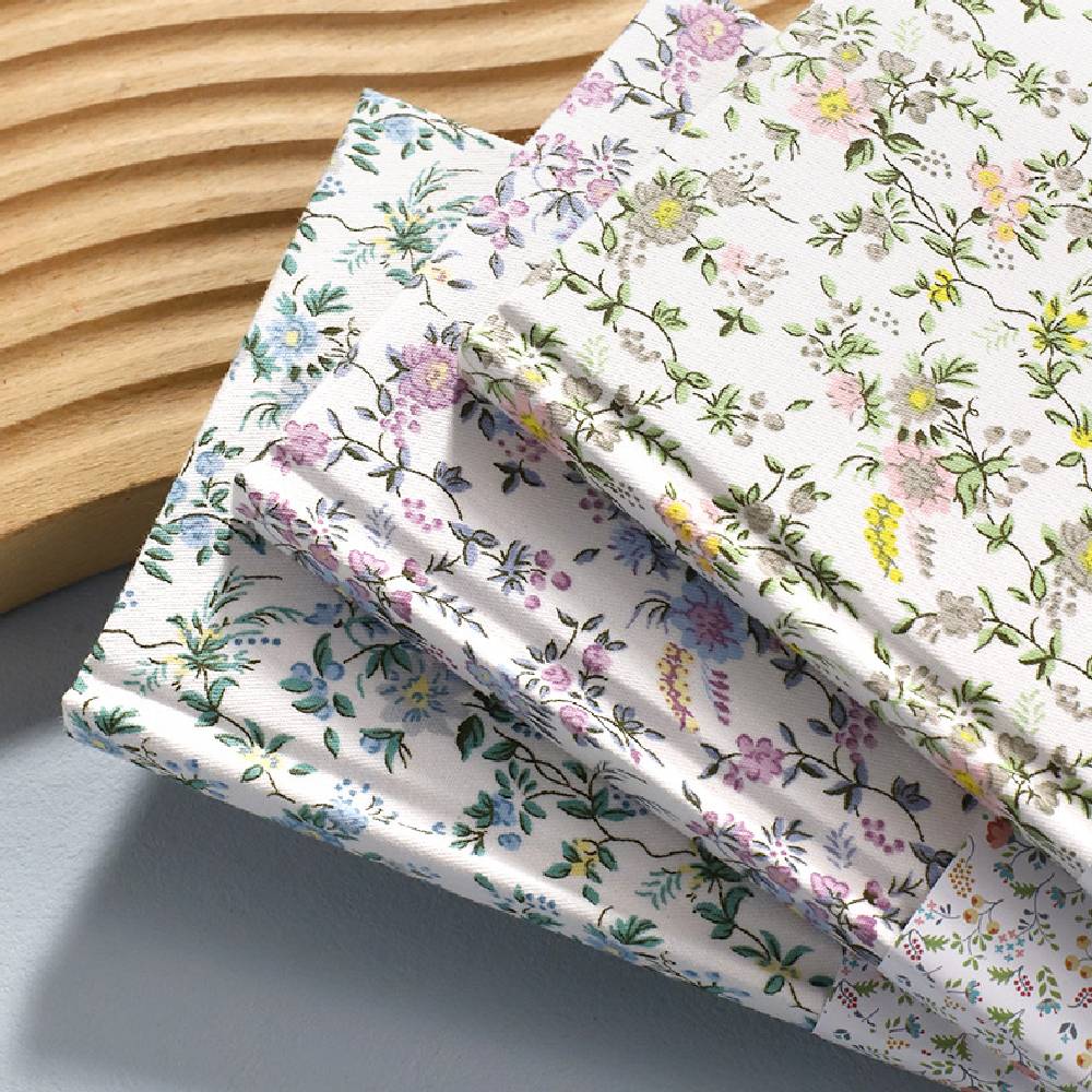 40 Sheets Country Floral Fabric Notebook