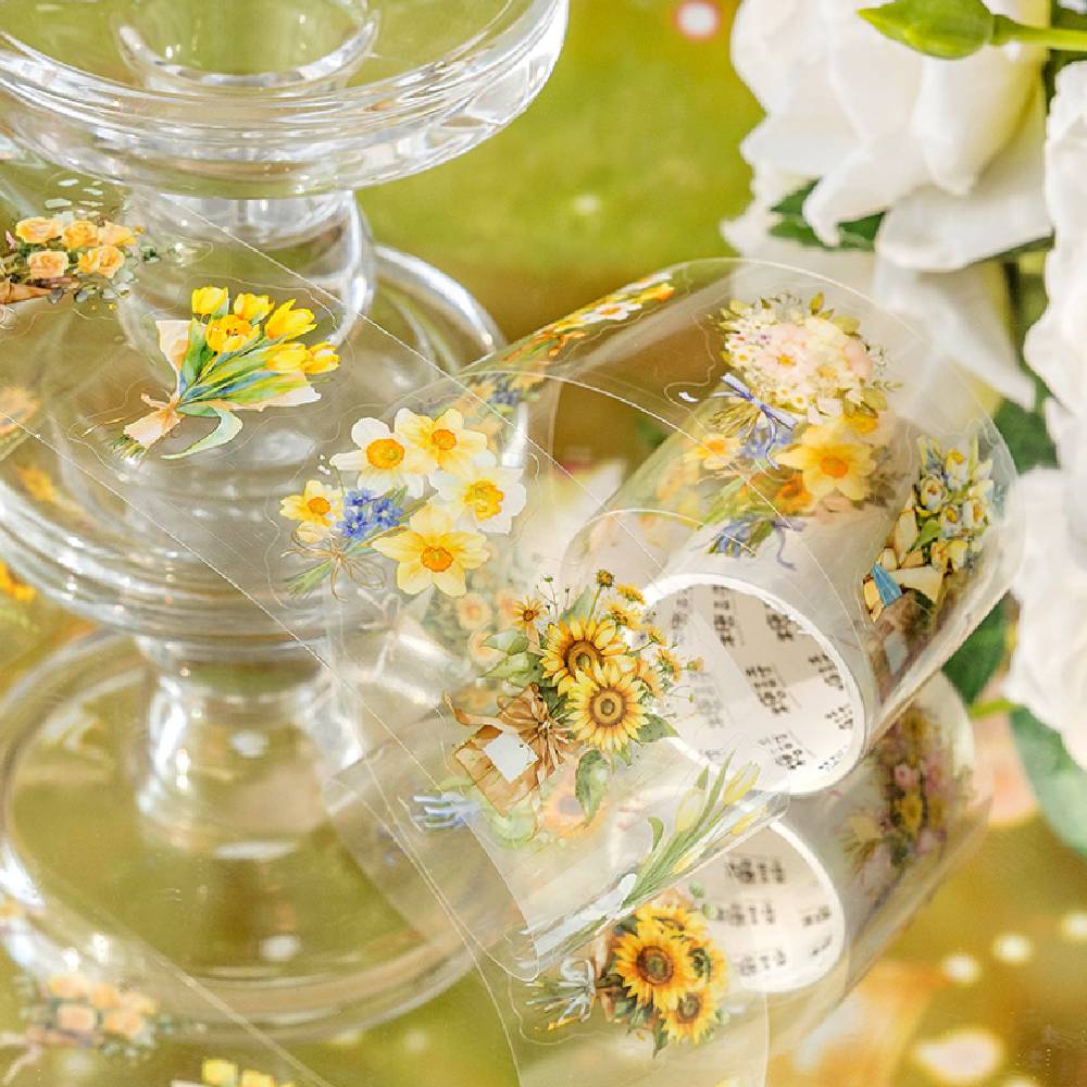 1 Roll Romantic Bouquet PET Tape