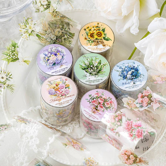 1 Roll Romantic Bouquet PET Tape
