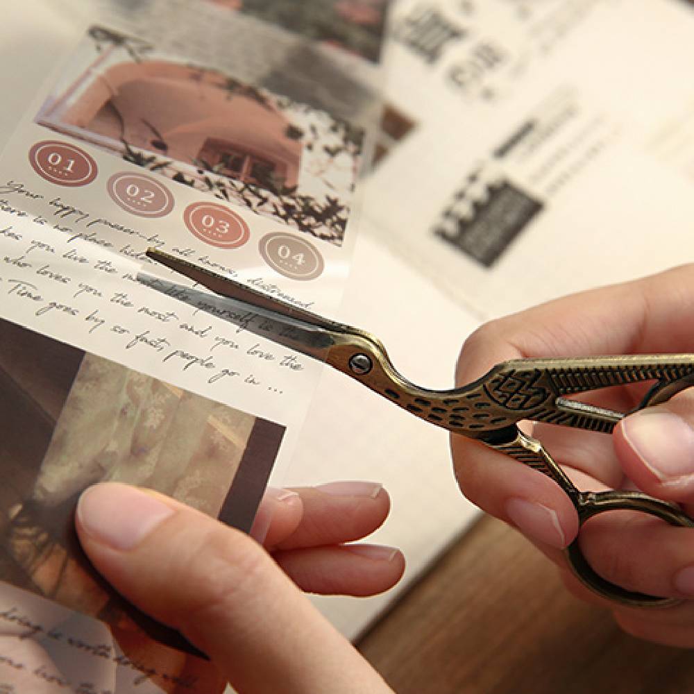 1 Pc Vintage Iron Crane Scissors
