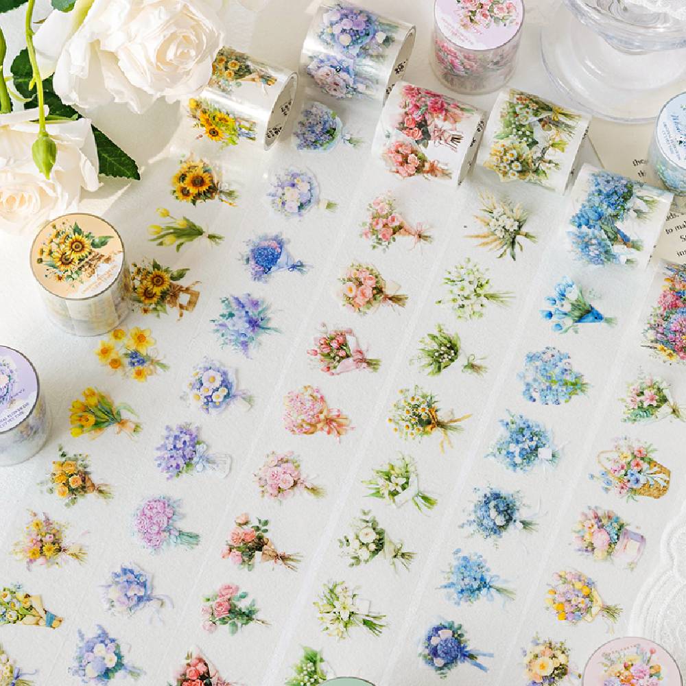 1 Roll Romantic Bouquet PET Tape