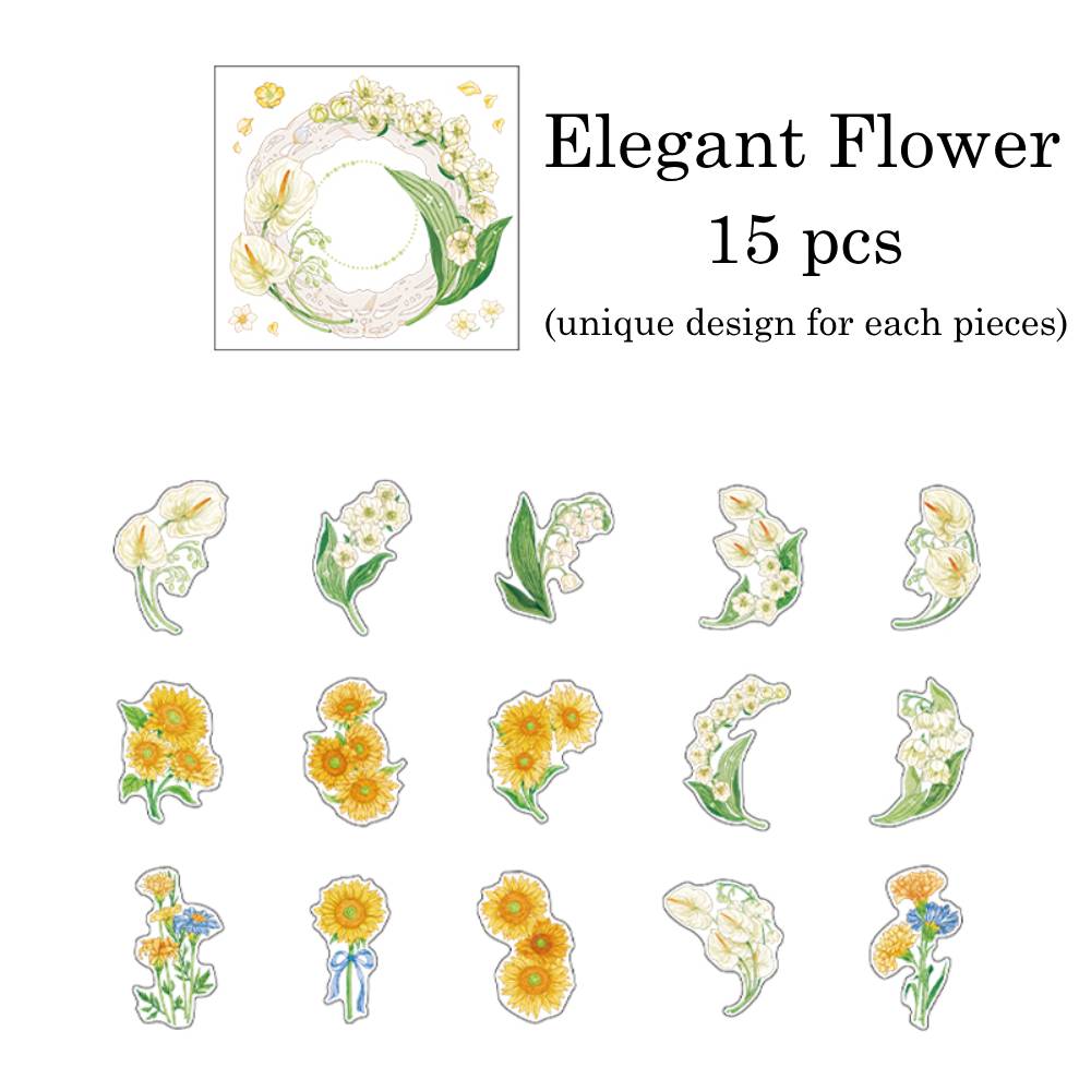 15 Pcs Fruits Of The Mountains PET Sticker Set