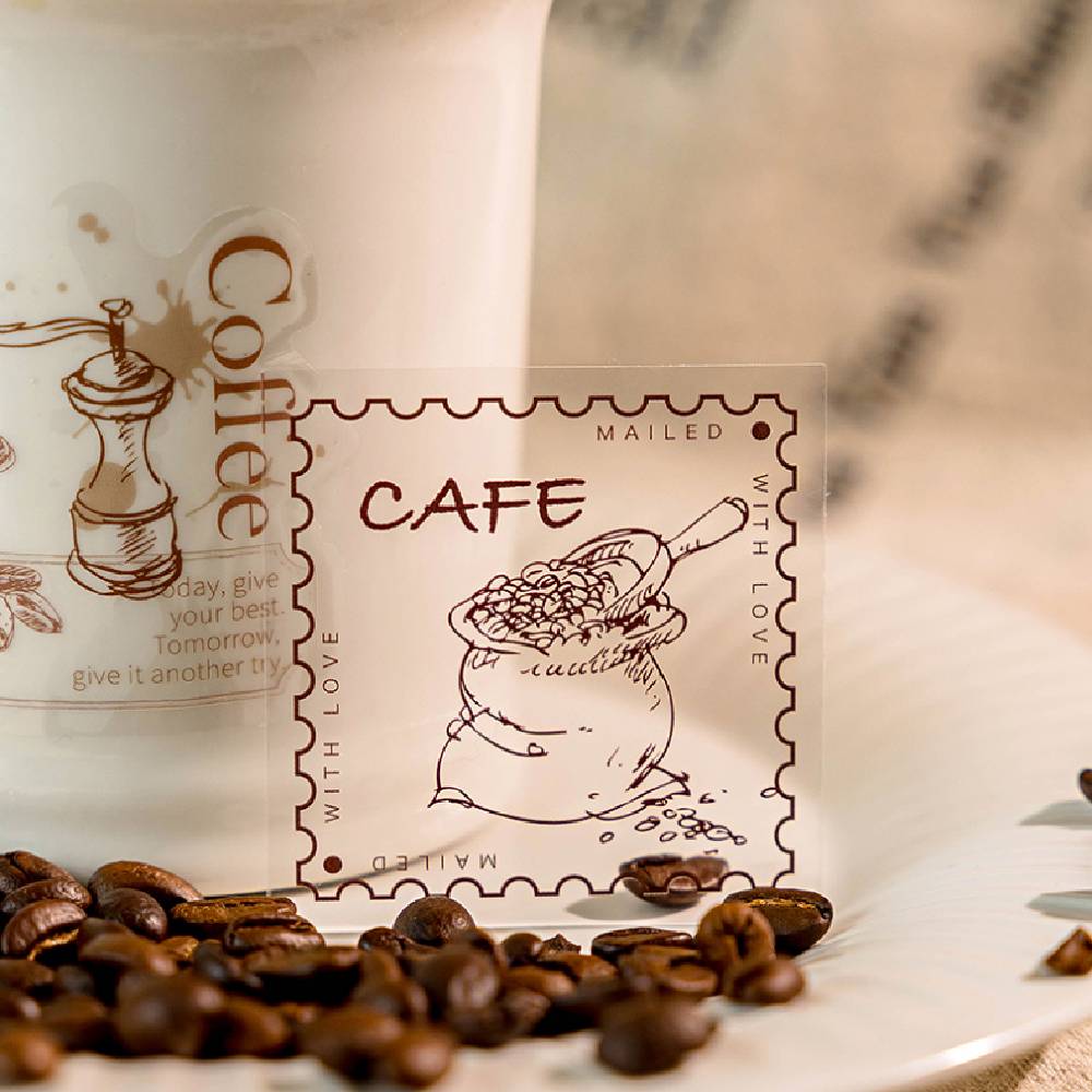 30 Pcs A Cup Of Coffee Time PET Sticker Set