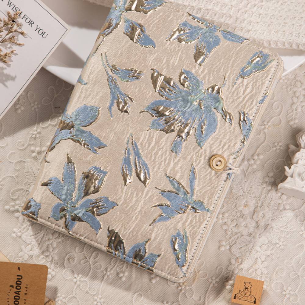 90 Sheets Embroidery Elegant Flower Bullet Journal