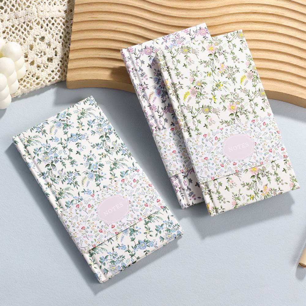 40 Sheets Country Floral Fabric Notebook