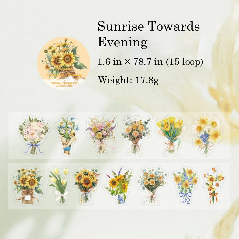 1 Roll Romantic Bouquet PET Tape