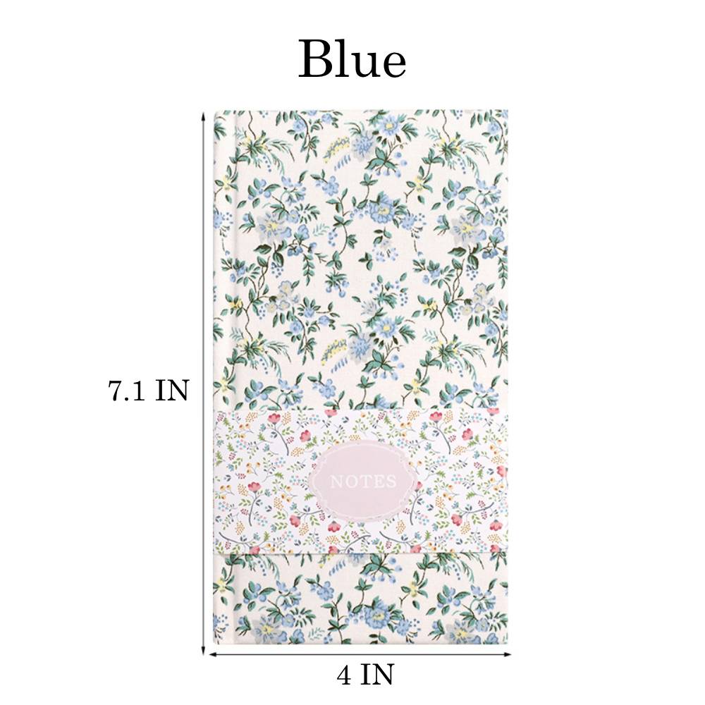 40 Sheets Country Floral Fabric Notebook