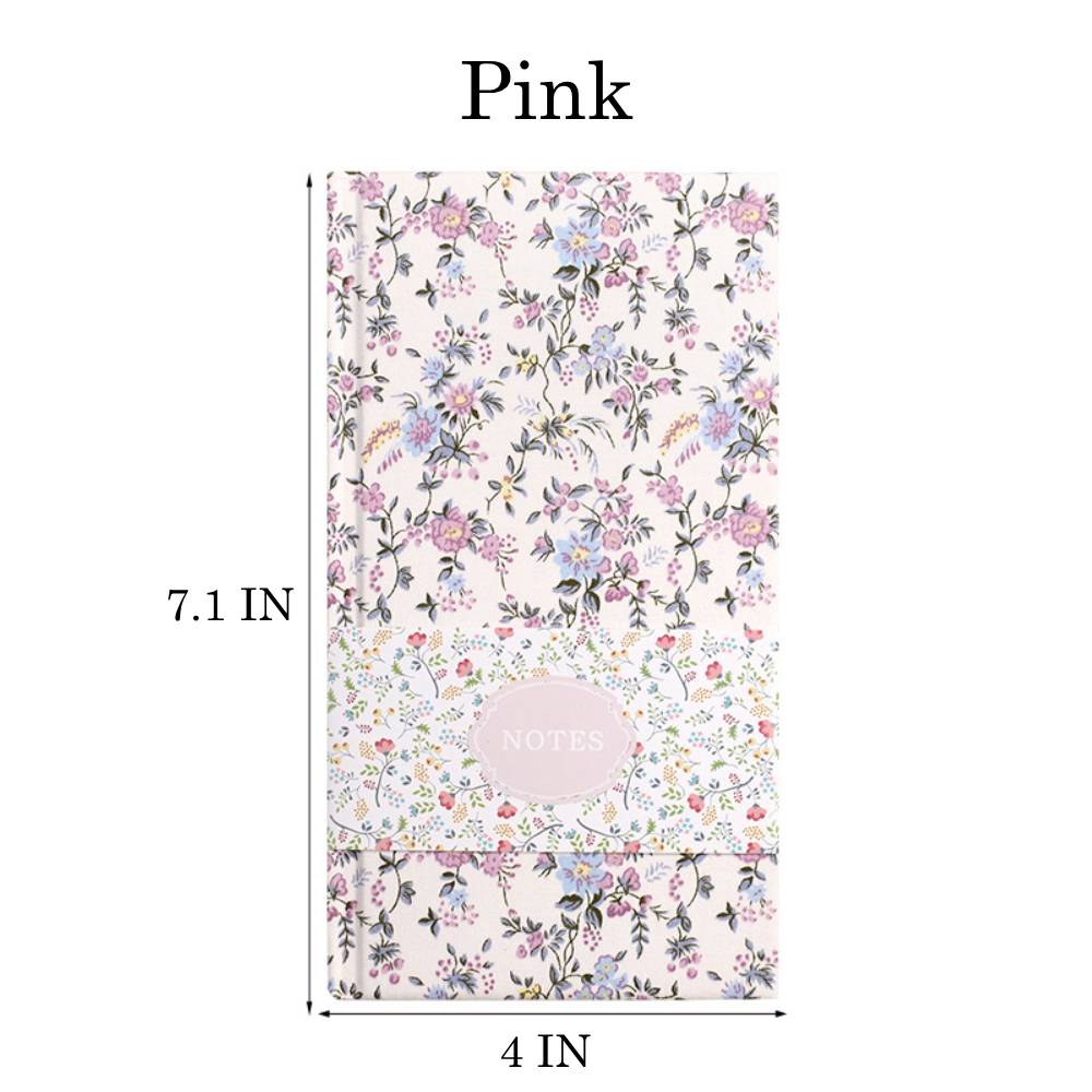 40 Sheets Country Floral Fabric Notebook