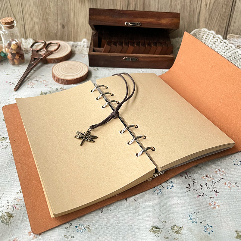 Dandelion & Butterfly Vintage Kraft Paper Refillable Bullet Journal