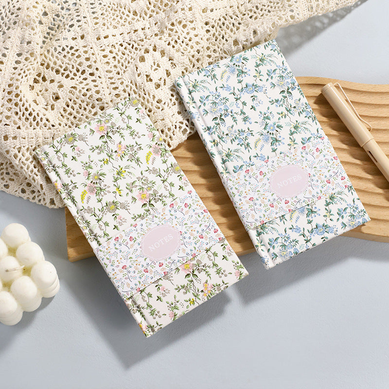 40 Sheets Country Floral Fabric Notebook