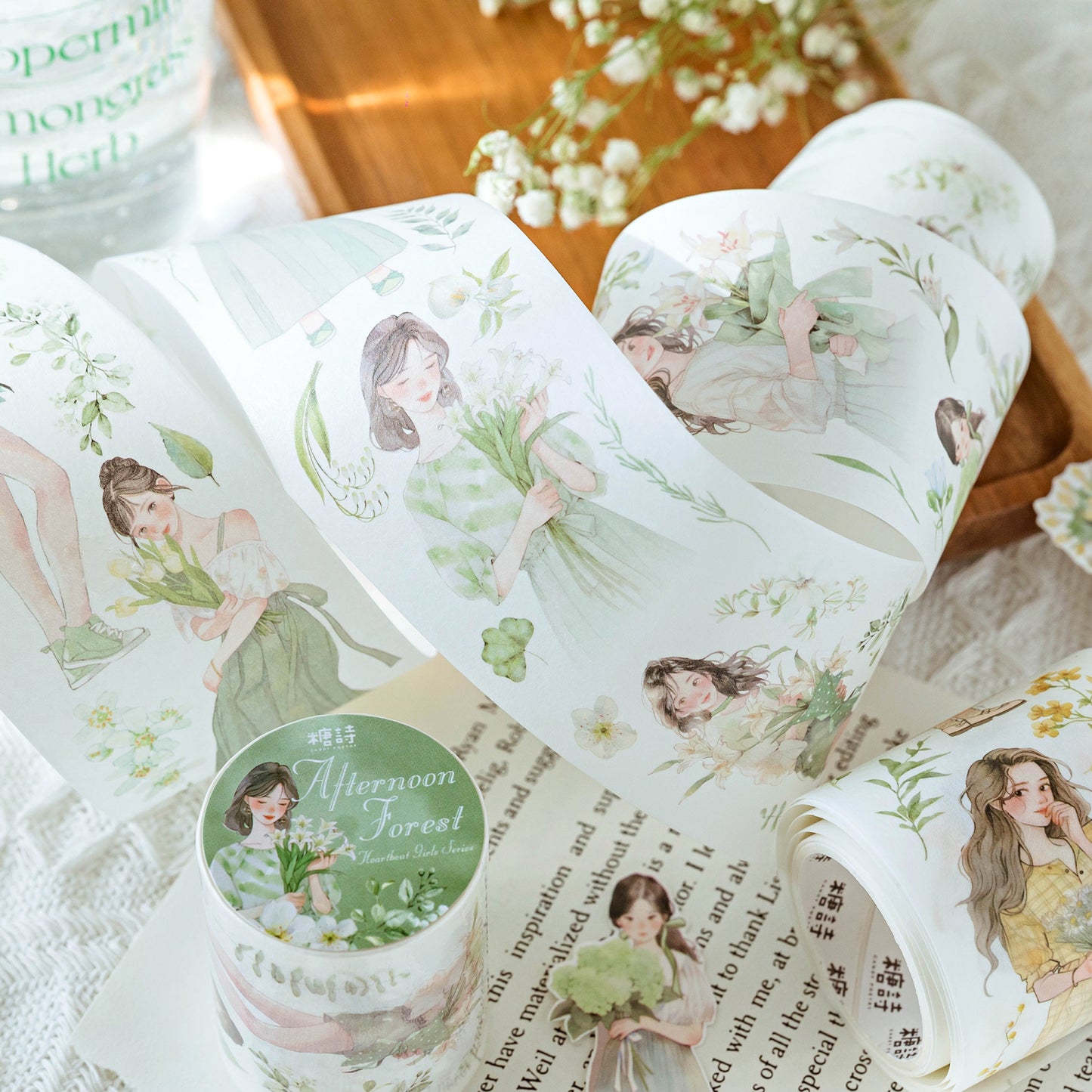 1 Roll Heart Girl Washi Paper Tape