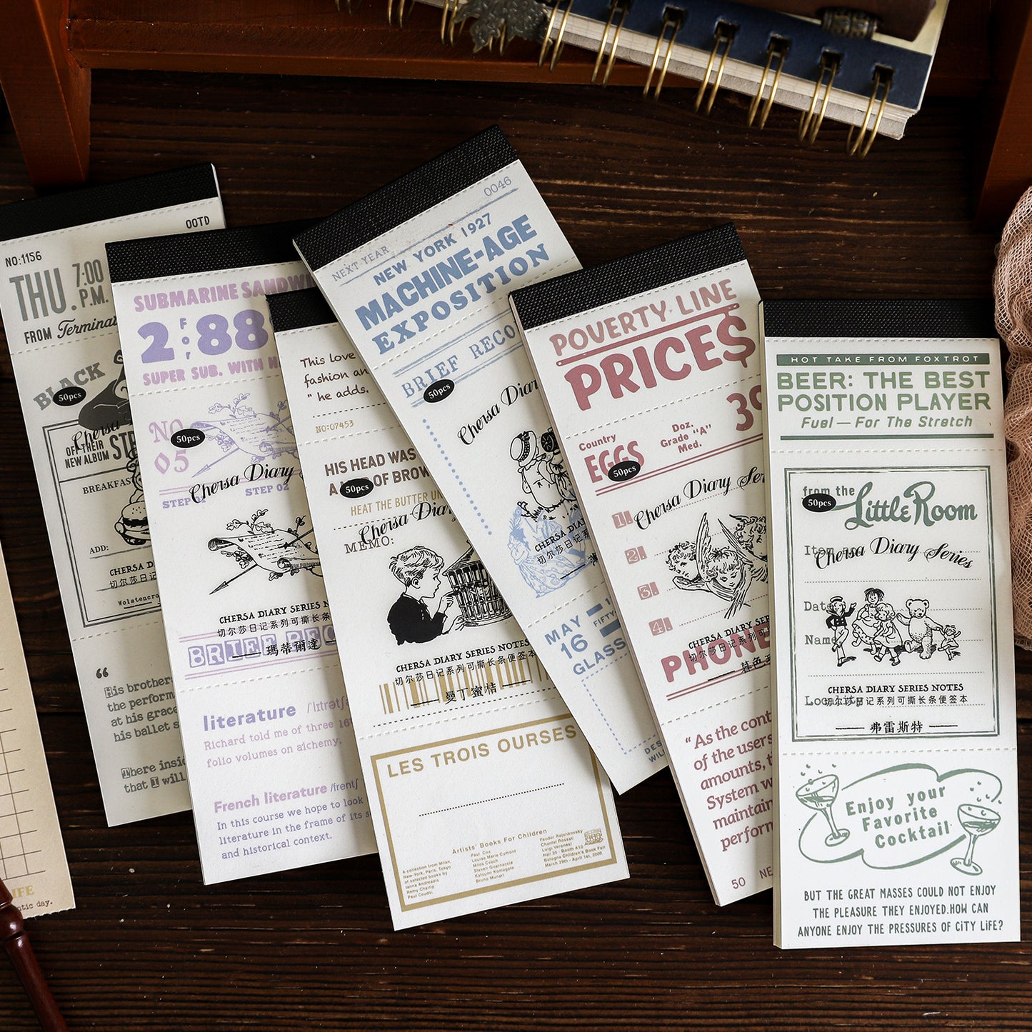 50 Sheets Chelsea Diary Note Paper Set