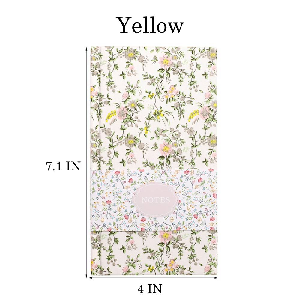 40 Sheets Country Floral Fabric Notebook