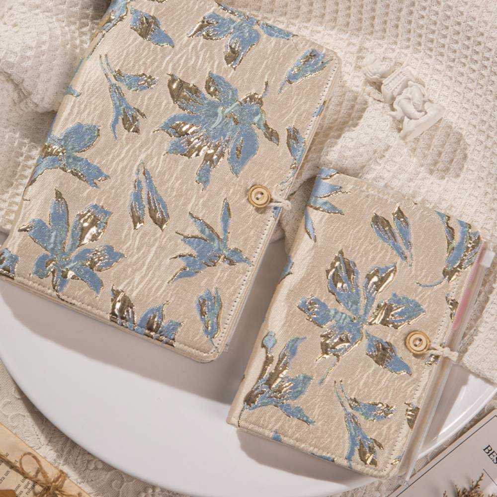90 Sheets Embroidery Elegant Flower Bullet Journal