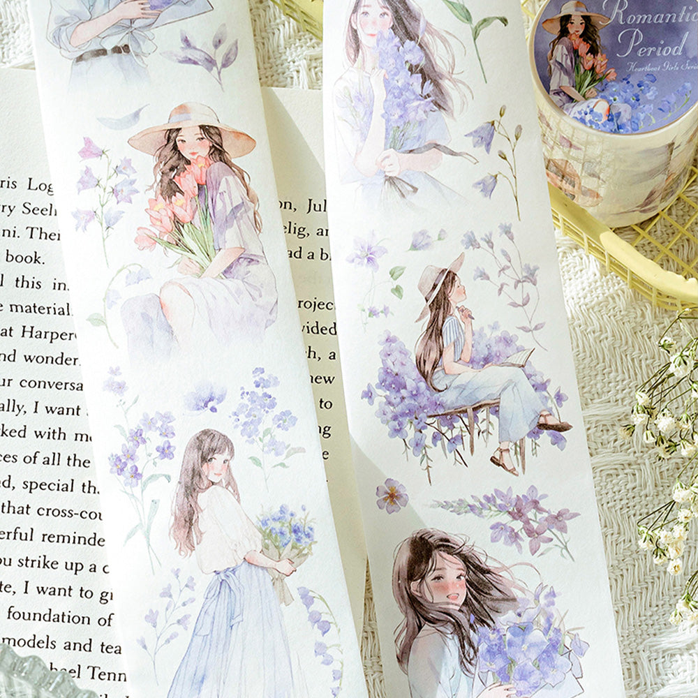 1 Roll Heart Girl Washi Paper Tape