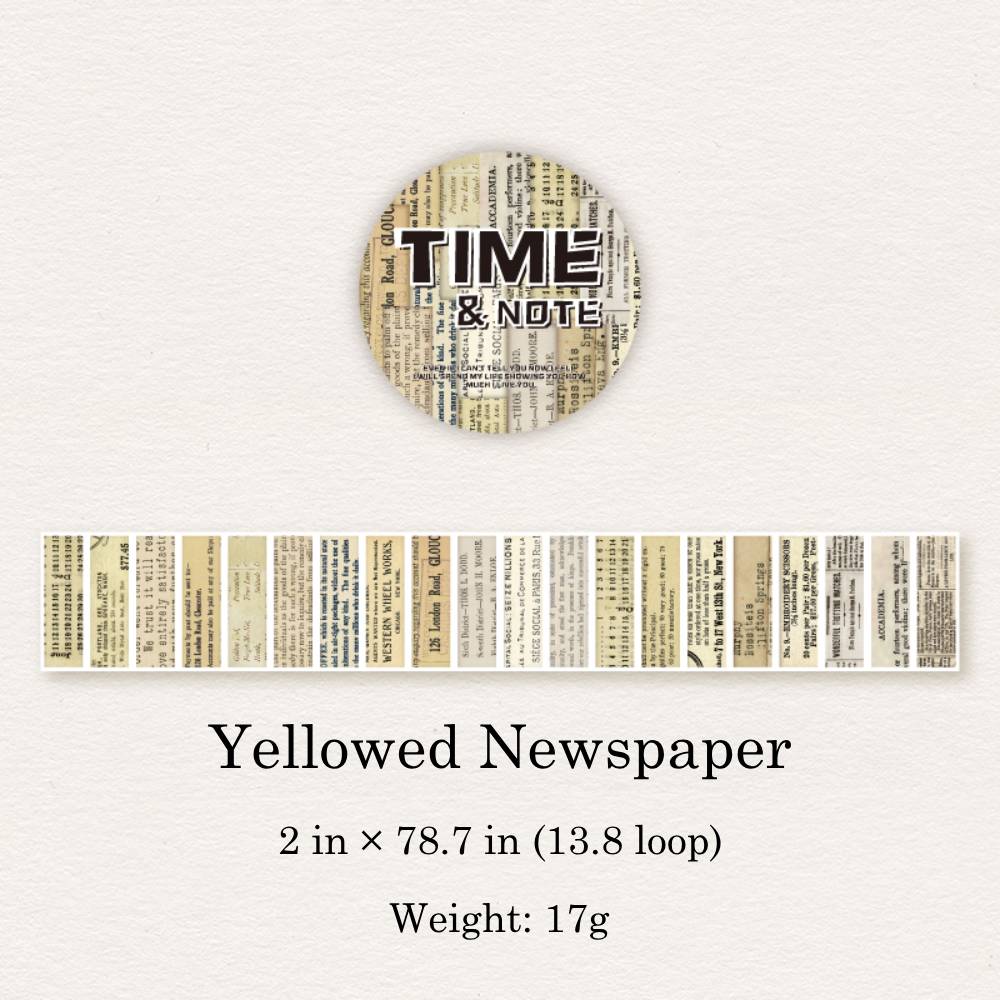1 Roll Time Note Paper Sticker Tape