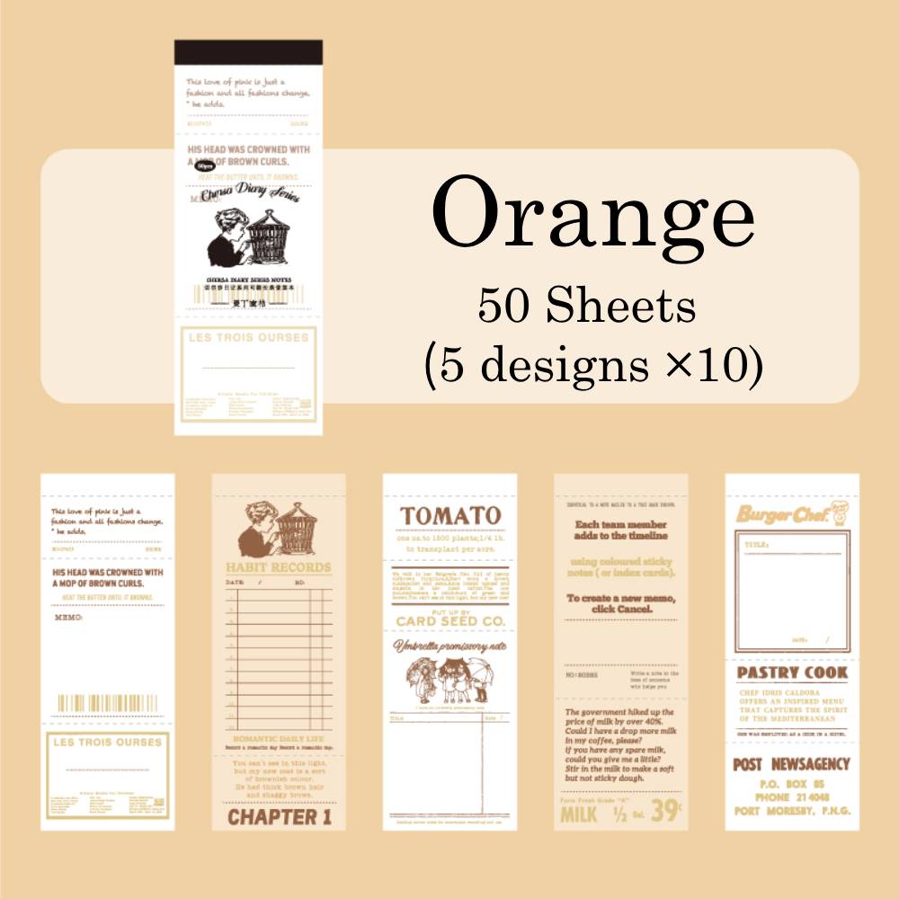50 Sheets Chelsea Diary Note Paper Set