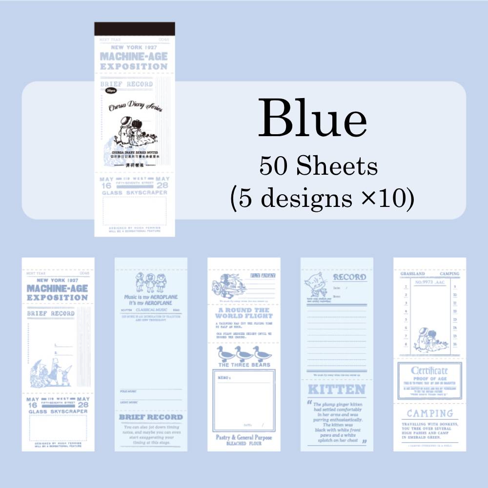 50 Sheets Chelsea Diary Note Paper Set