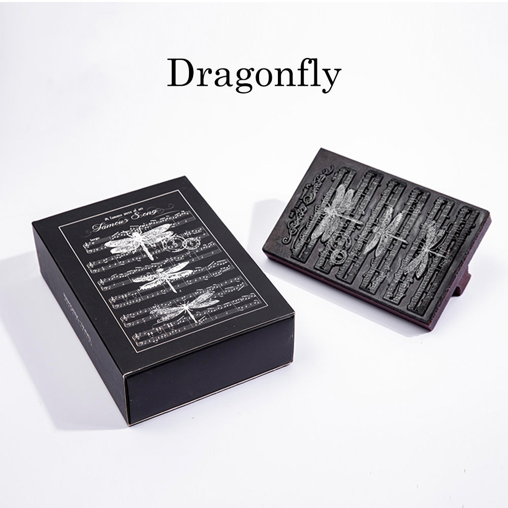 1 Pack Jungle Specimen Wooden Rubber Stamp With Handle