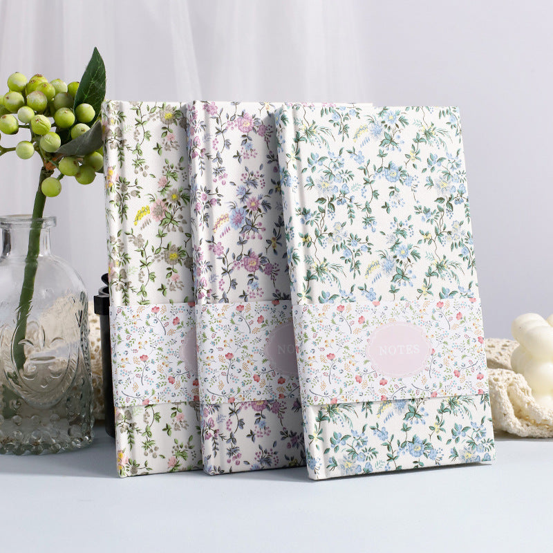 40 Sheets Country Floral Fabric Notebook