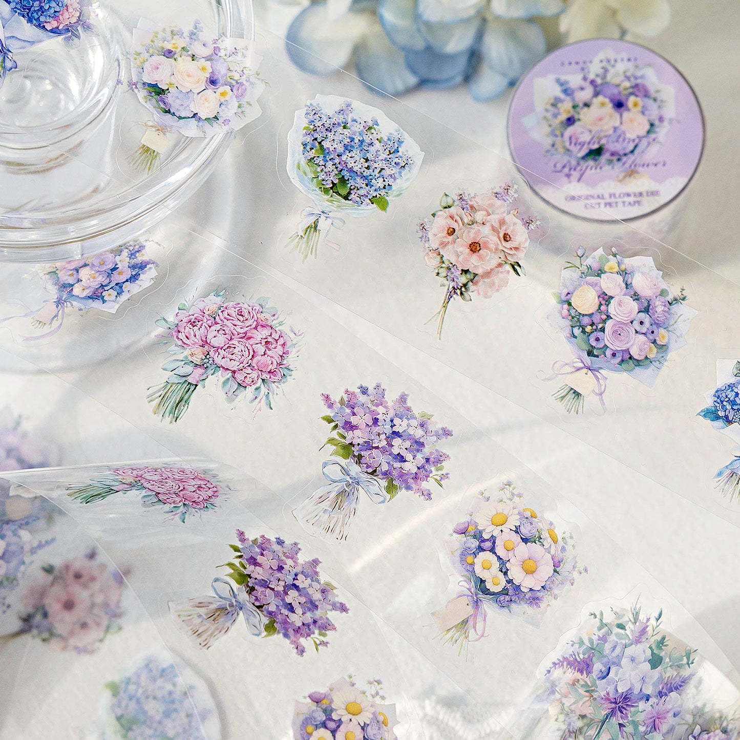 1 Roll Romantic Bouquet PET Tape