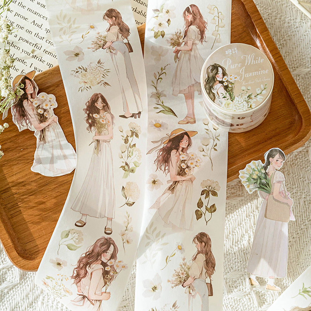 1 Roll Heart Girl Washi Paper Tape