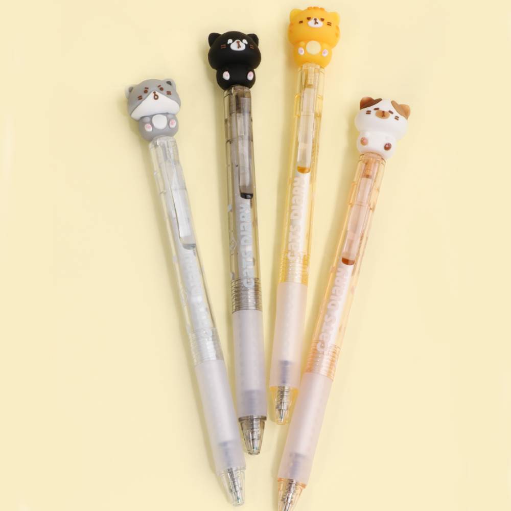 Cat Diary Erasable Gel Pen Of 4