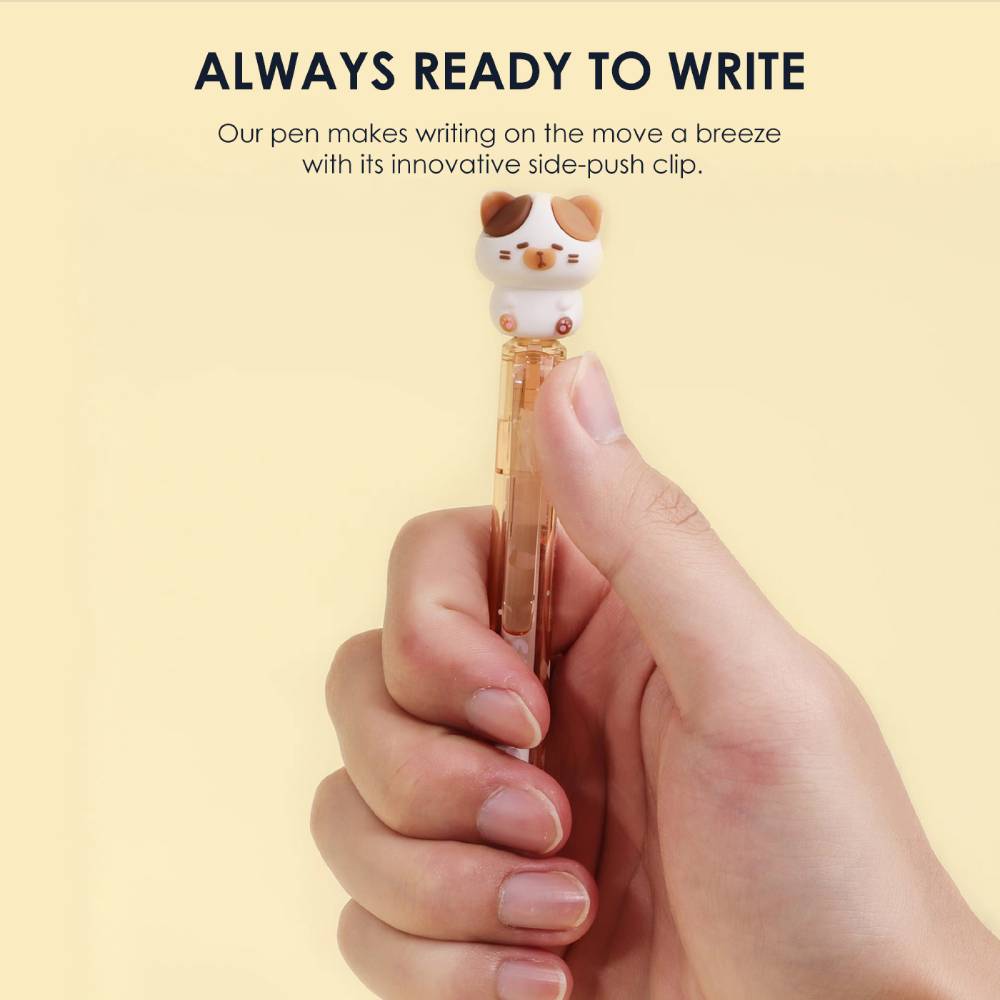 Cat Diary Erasable Gel Pen Of 4