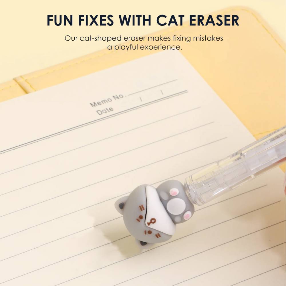 Cat Diary Erasable Gel Pen Of 4