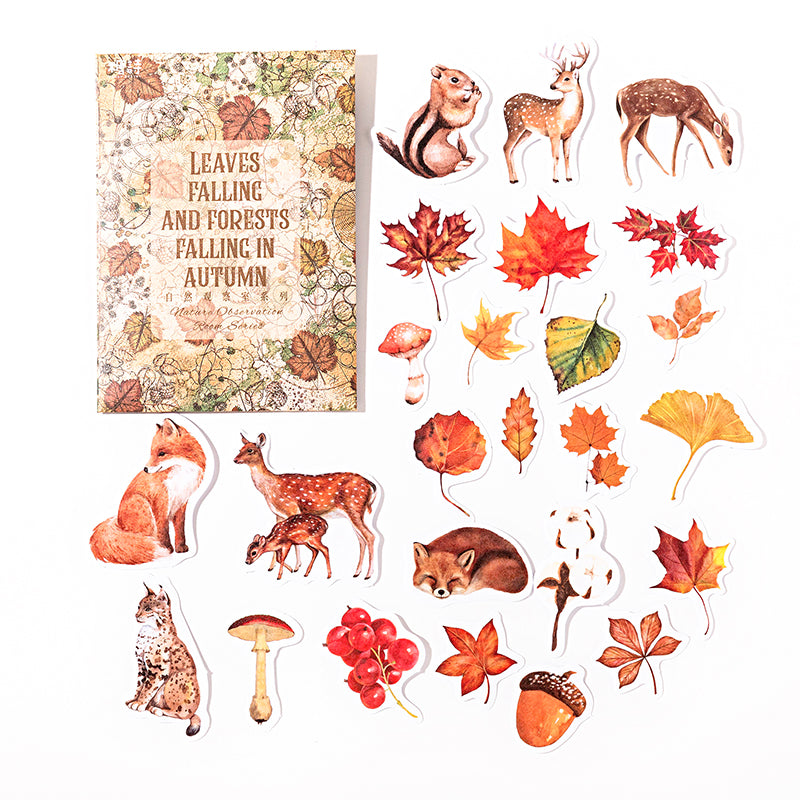 50 Pcs Natural Observation Room Paper Sticker Set