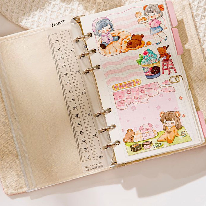 90 Sheets Embroidery Flowers Fabric Bullet Journal