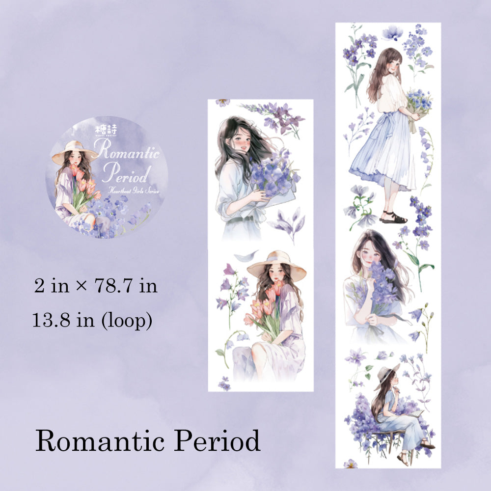 1 Roll Heart Girl Washi Paper Tape