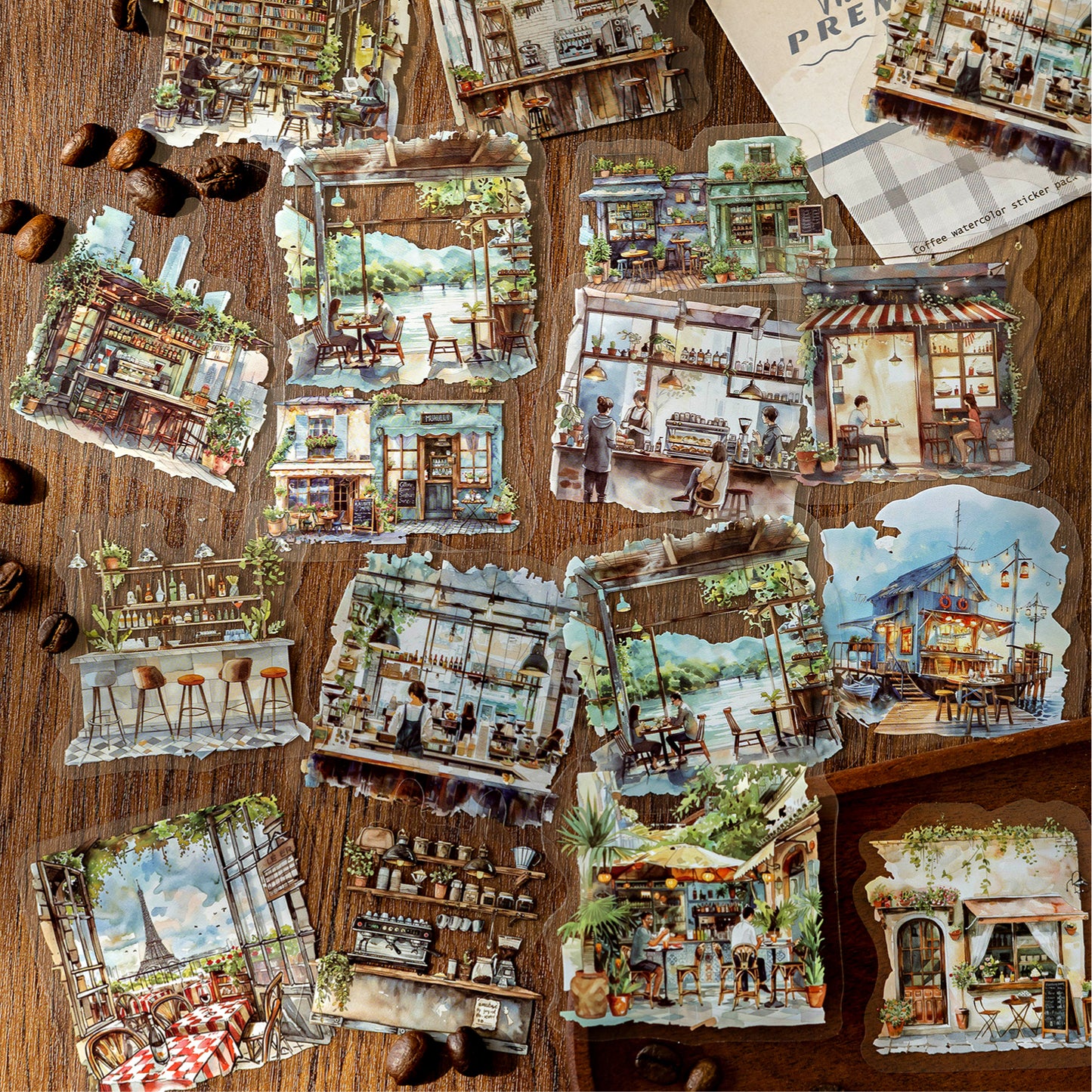 30 Pcs A Cup Of Coffee Time PET Sticker Set