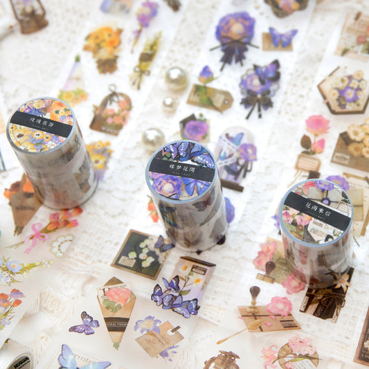 1 Roll Flower Letter Notebook Matte PET Tape